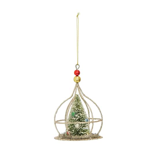 Hello Honey® Sisal Glitter & Faux Snow Christmas Tree Ornament